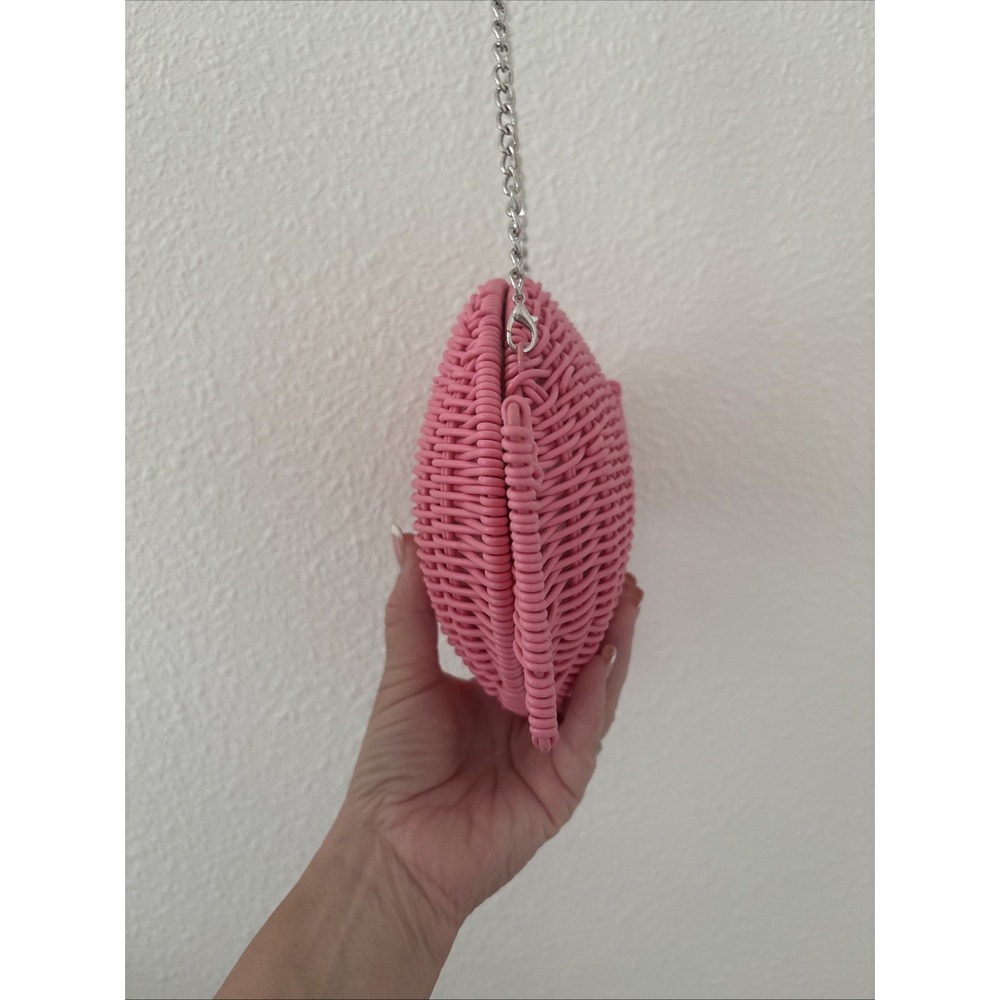 Tommy Bahama Woven Wicker Pink Fish Novelty Crossbody Bag NWT HTF - Picture 7 of 16